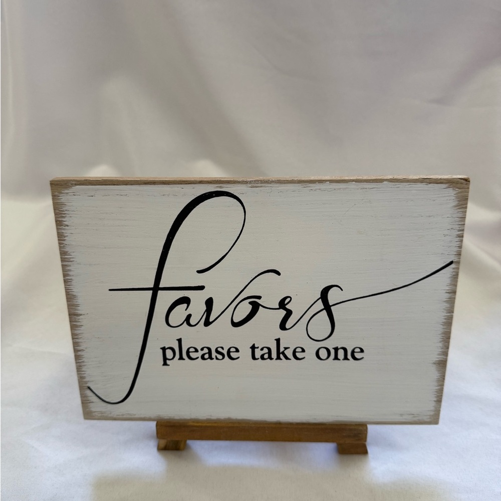 White Favors Sign
